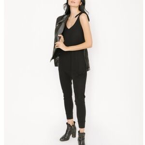 LAST CHANCE - Smash + Tess "Knot Your Average" Black Ribbed Jumpsuit
